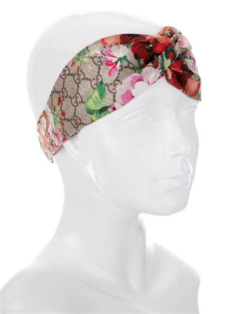 gucci bloom silk headband|Gucci denim headband.